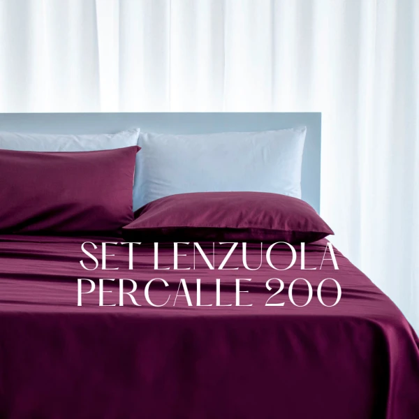 Set Lenzuola - Complete - Percalle di Cotone TC200